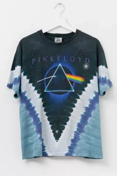 Vintage 1990s Pink Floyd Dark Side of the Moon Liquid Blue All Over Print T-Shirt