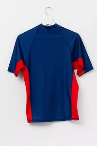 Vintage 1990s Surf Stuff Blue Red Spandex Athletic Top