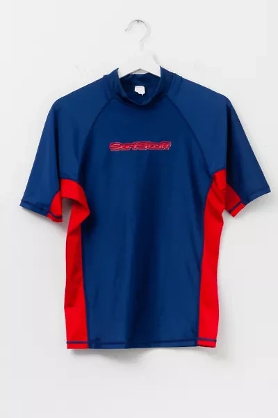 Vintage 1990s Surf Stuff Blue Red Spandex Athletic Top