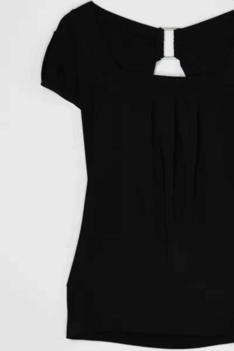Vintage Y2k Black Top with Cutout