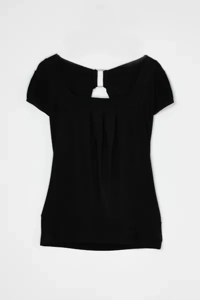 Vintage Y2k Black Top with Cutout