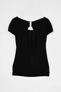 Vintage Y2k Black Top with Cutout