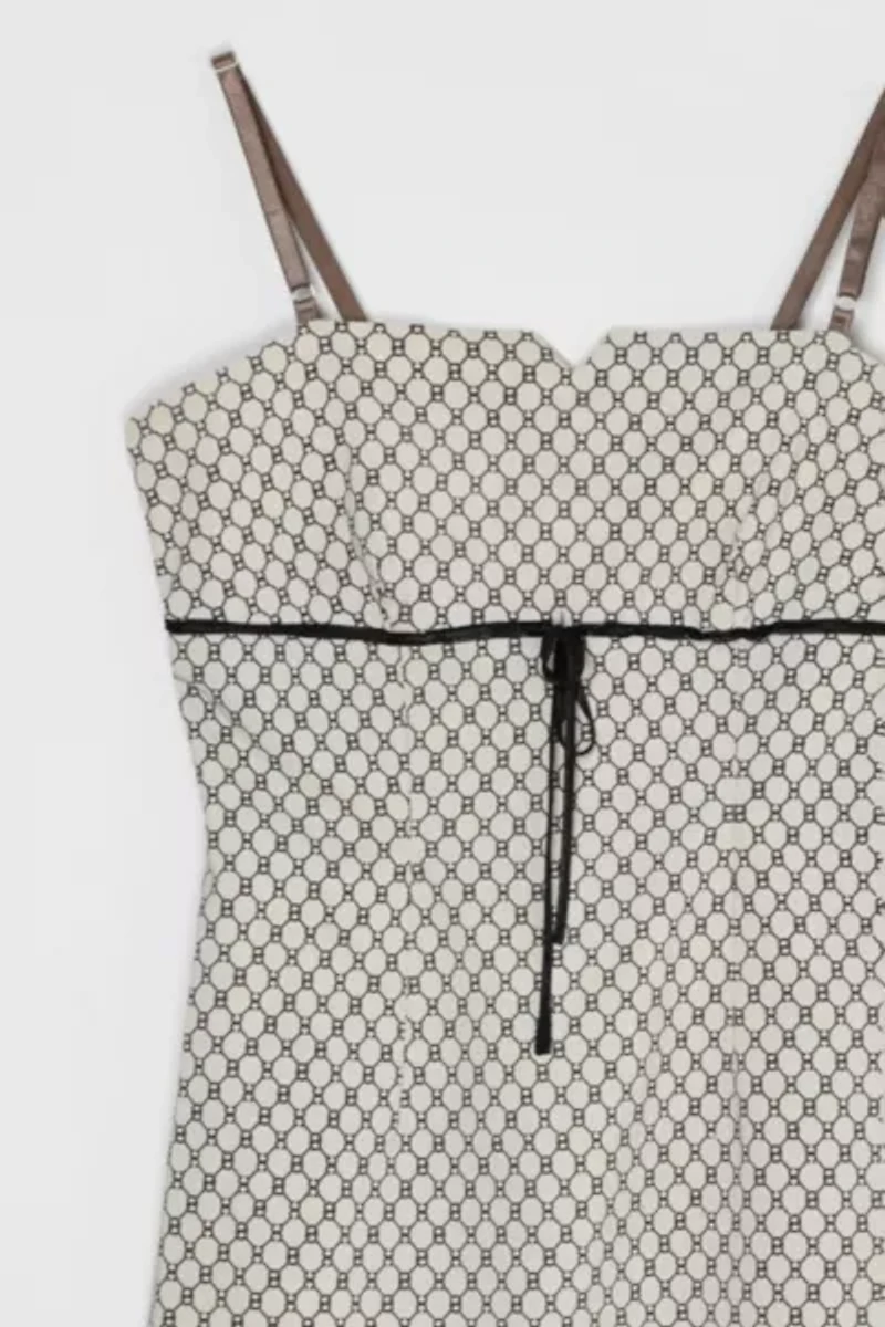 Vintage Y2k Patterned Mini Dress