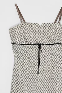 Vintage Y2k Patterned Mini Dress