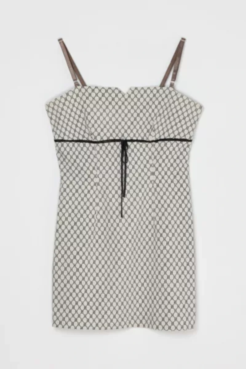 Vintage Y2k Patterned Mini Dress