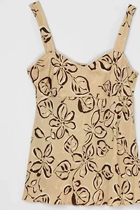 Vintage Y2k Patterned Top