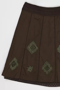 Vintage Y2k Dark Brown Midi Skirt