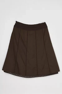Vintage Y2k Dark Brown Midi Skirt