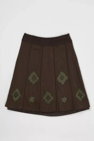 Vintage Y2k Dark Brown Midi Skirt