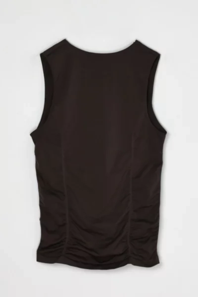 Vintage Y2k Dark Brown Ruched Top