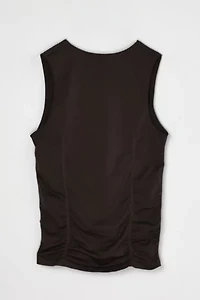 Vintage Y2k Dark Brown Ruched Top