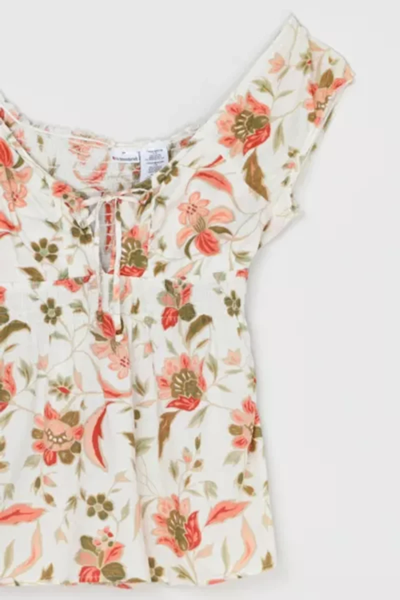 Vintage Y2k Printed Tied Top