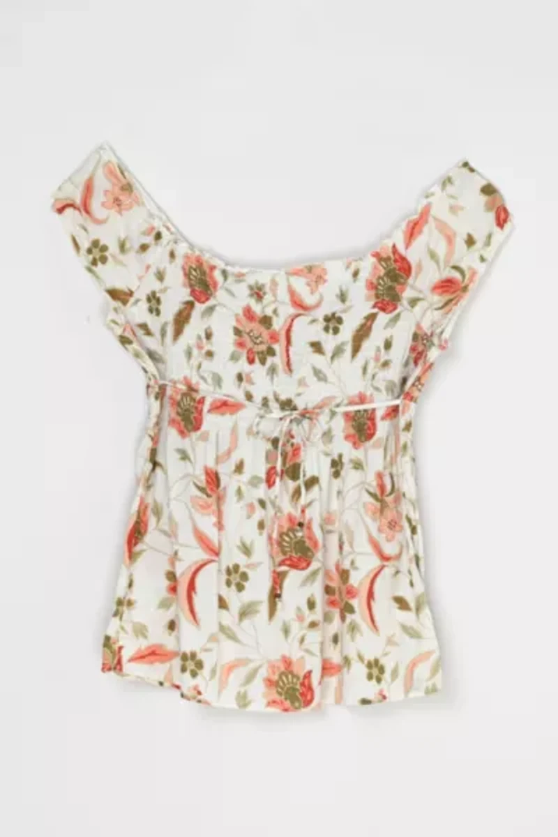 Vintage Y2k Printed Tied Top