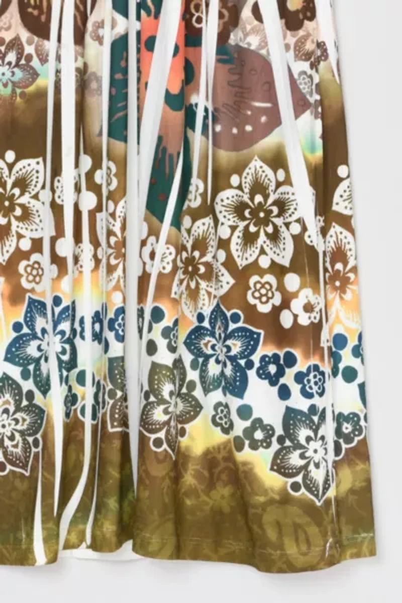 Vintage Y2k Ruched Printed Mini Dress
