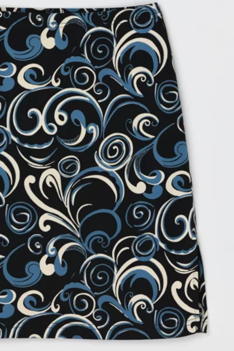 Vintage Y2k Patterned Mini Skirt