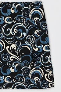 Vintage Y2k Patterned Mini Skirt