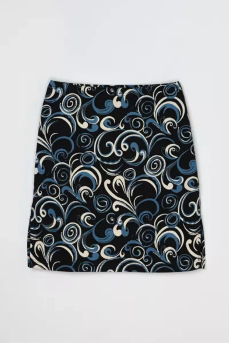 Vintage Y2k Patterned Mini Skirt
