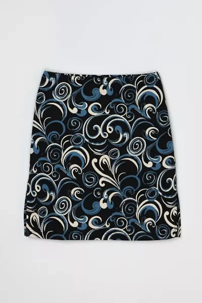 Vintage Y2k Patterned Mini Skirt
