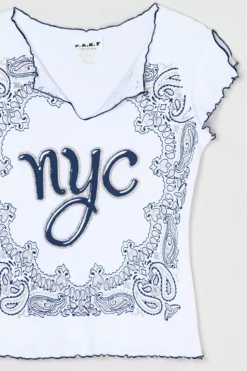 Vintage Y2k NYC Glittered T-Shirt