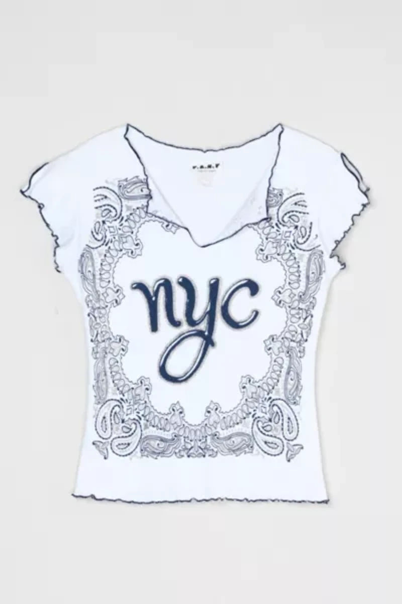 Vintage Y2k NYC Glittered T-Shirt