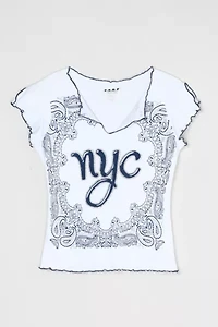 Vintage Y2k NYC Glittered T-Shirt