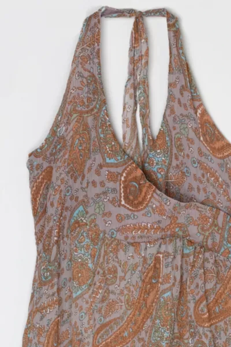 Vintage Y2k Semi-Sheer Halter Mini Dress