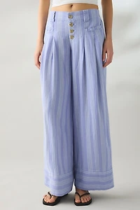 UO Daybreak Linen Blend Wide Leg Pant