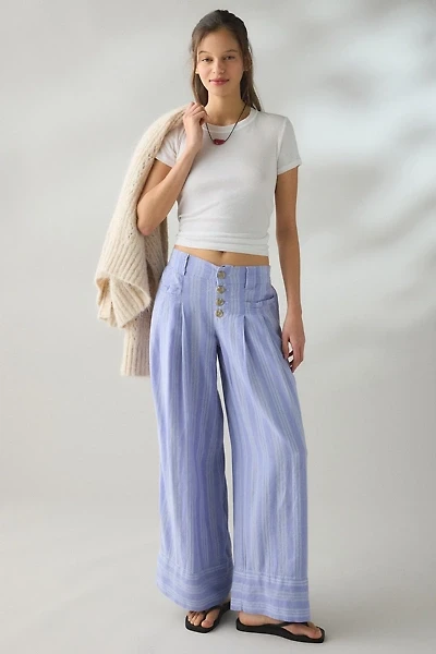 UO Daybreak Linen Blend Wide Leg Pant