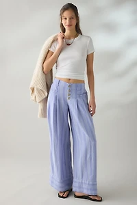 UO Daybreak Linen Blend Wide Leg Pant