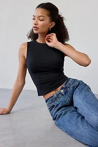 Out From Under Bec Cutout Bow-Back Cropped Tank Top