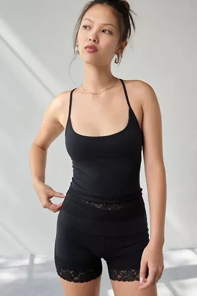 Out From Under Bec Lace Trim Cropped Cami