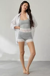 Out From Under Bec Lace Trim Cropped Cami