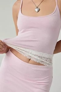 Out From Under Bec Lace Trim Cropped Cami
