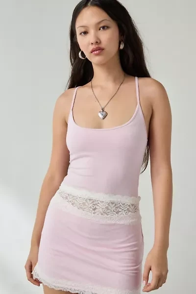Out From Under Bec Lace Trim Cropped Cami
