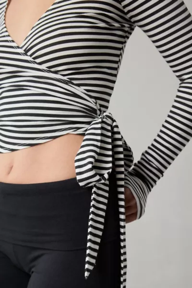 Out From Under Bec Long Sleeve Ballet Wrap Top