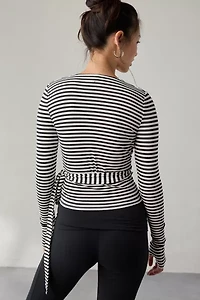 Out From Under Bec Long Sleeve Ballet Wrap Top