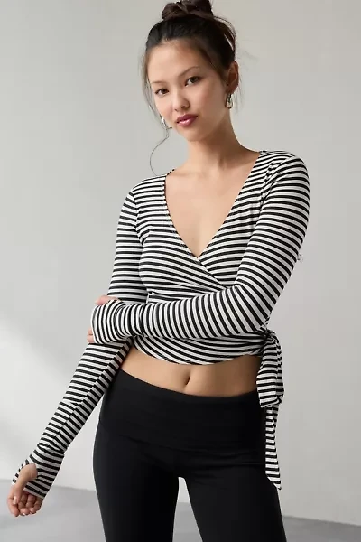 Out From Under Bec Long Sleeve Ballet Wrap Top