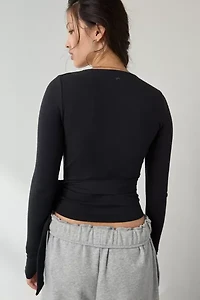 Out From Under Bec Long Sleeve Ballet Wrap Top