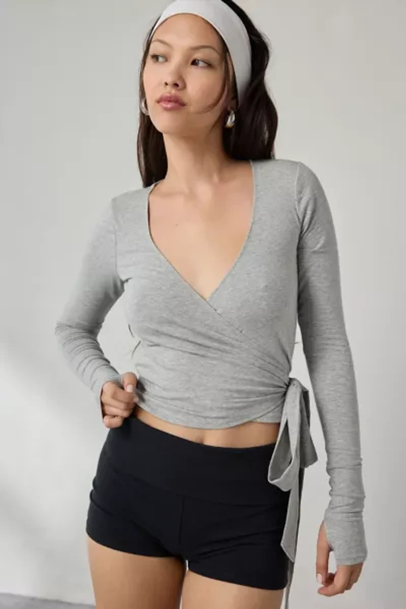 Out From Under Bec Long Sleeve Ballet Wrap Top