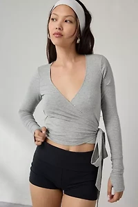 Out From Under Bec Long Sleeve Ballet Wrap Top
