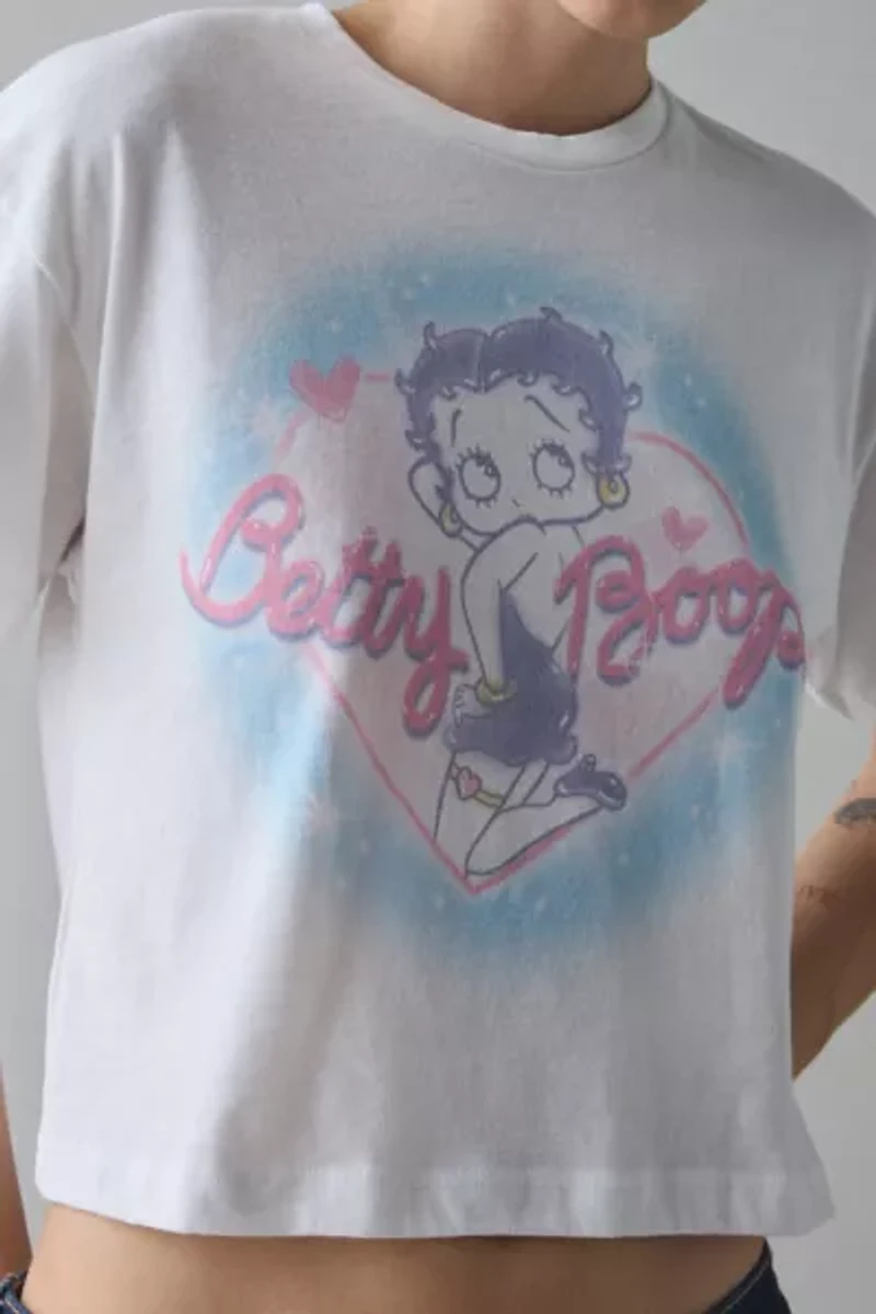 Betty Boop Airbrush Graphic Cropped Tee
