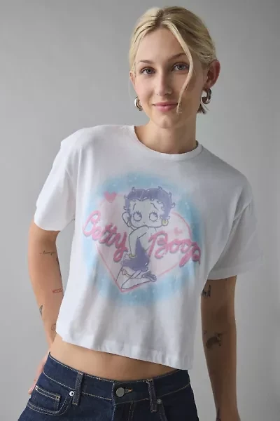 Betty Boop Airbrush Graphic Cropped Tee