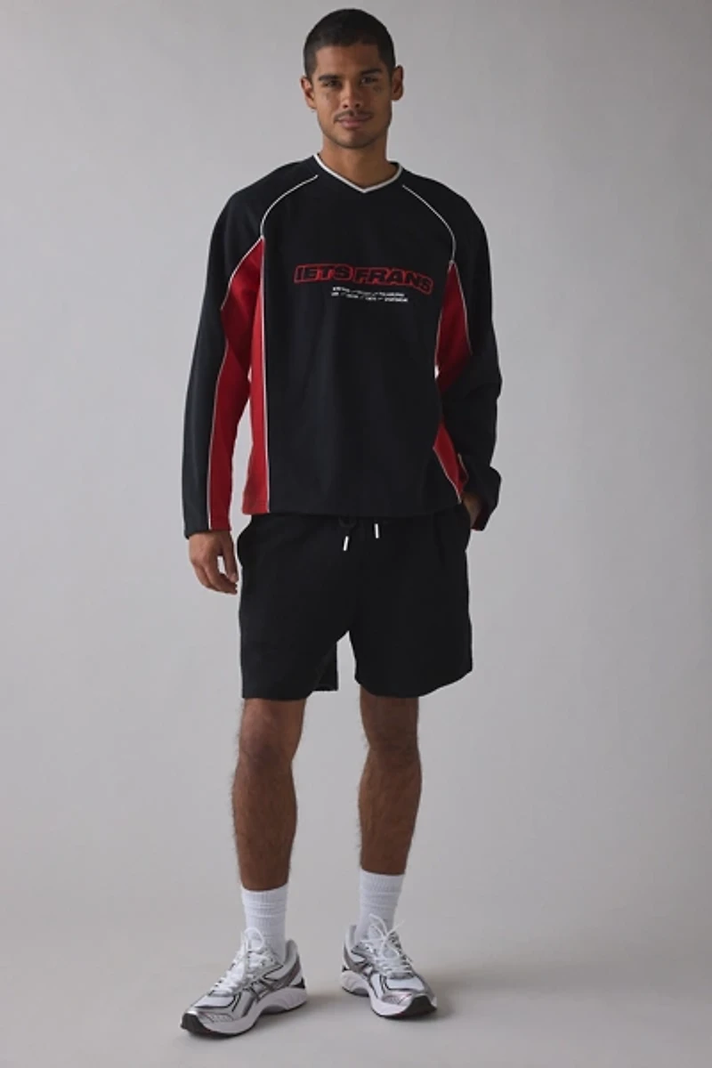 iets frans… Sports Panel Heavyweight V-Neck Sweatshirt