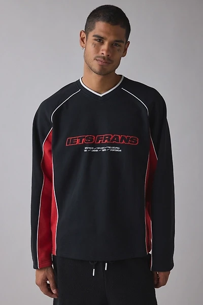 iets frans… Sports Panel Heavyweight V-Neck Sweatshirt