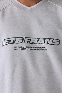 iets frans… Sports Panel Heavyweight V-Neck Sweatshirt