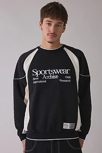 iets frans… Sporty Paneled Crew Neck Sweatshirt