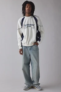 iets frans… Sporty Paneled Crew Neck Sweatshirt