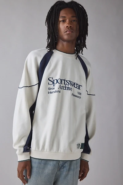 iets frans… Sporty Paneled Crew Neck Sweatshirt