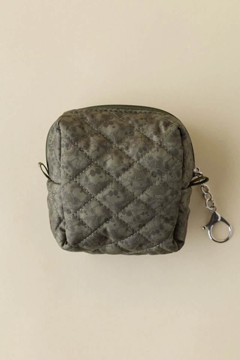 Peanuts Snoopy Mini Quilted Storage Pouch Keychain