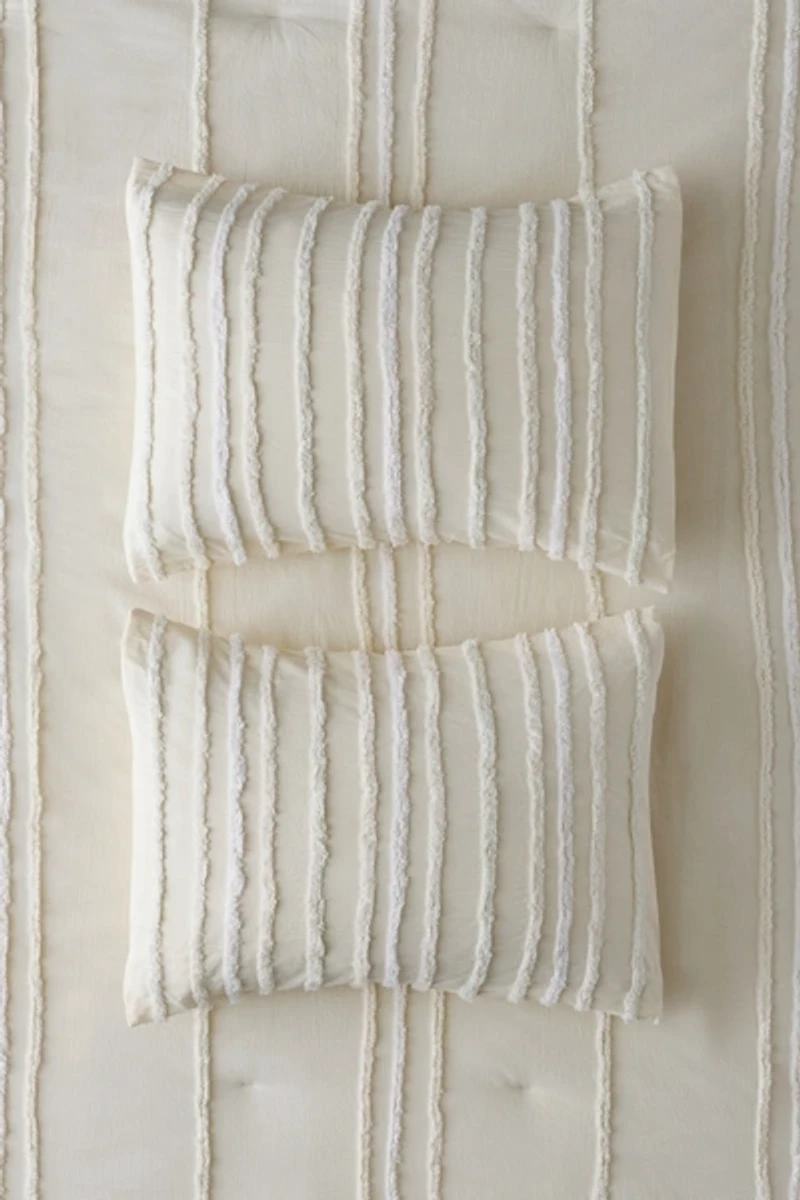 Stripe Tufted Sham Set